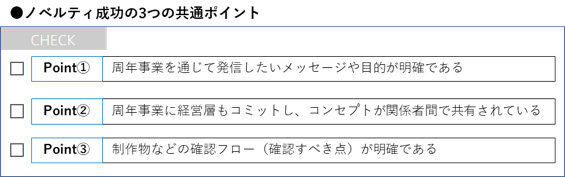 ノベルティ成功の3つの共通ポイント