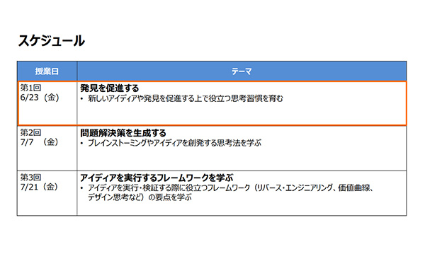 講義資料 スケジュール