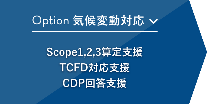 Option気候変動対応 Scope1,2,3算定支援 TCFD対応支援 CDP回答支援